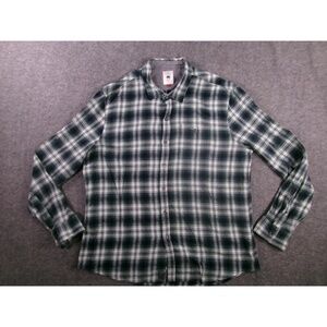 Copper Oak Shirt Mens XL Green Plaid Flannel  Workwear Outdoor Rugged Camp Fall